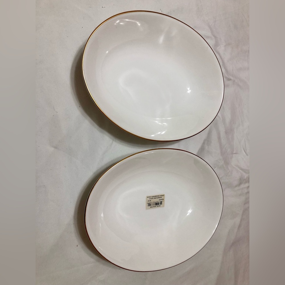 Royal Doulton Signature Gold Oval Baker 10” Set Of Two